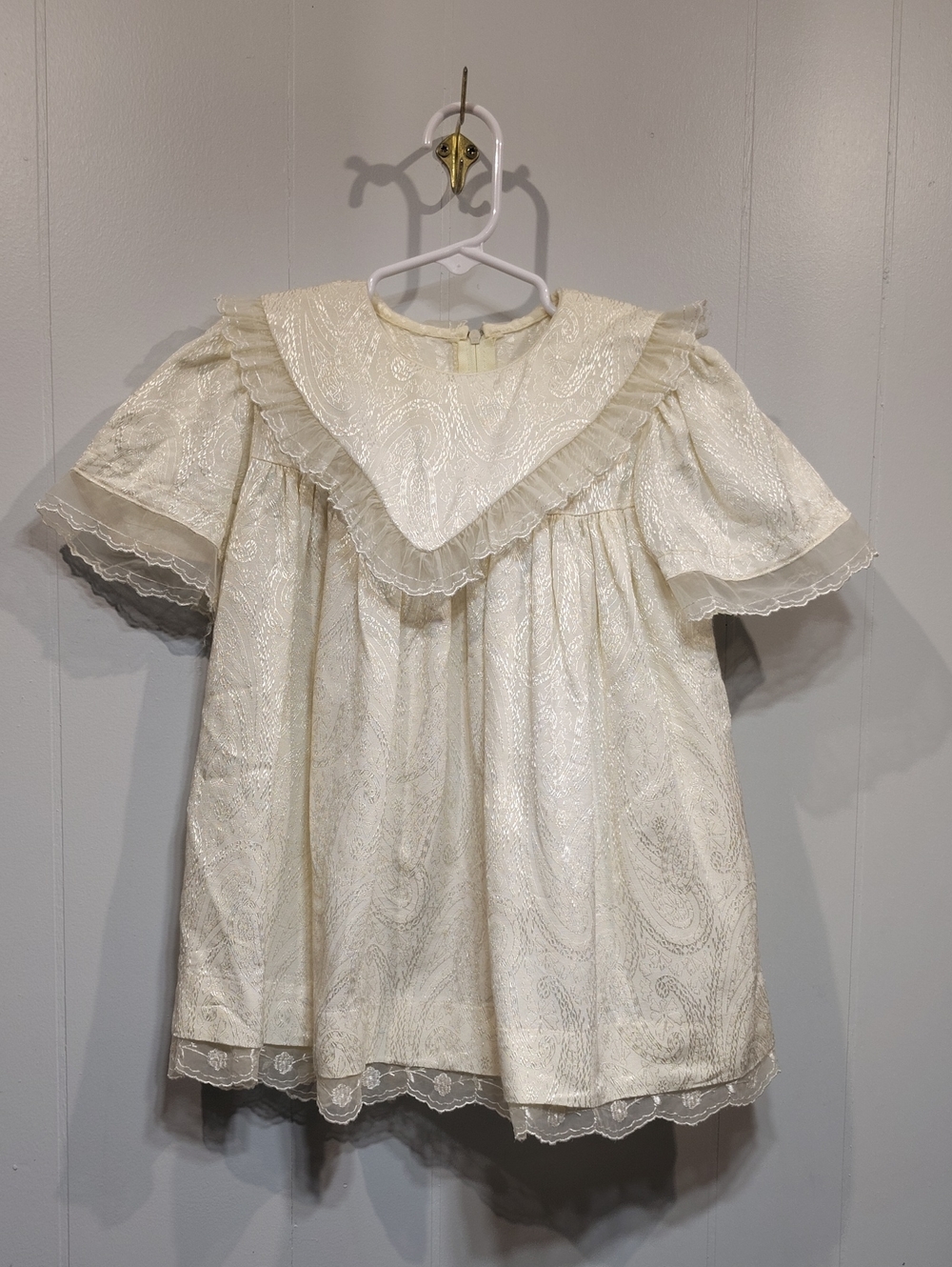 Good Lad Party Dress Cream Size 4T Jacquard Brocade Sailor